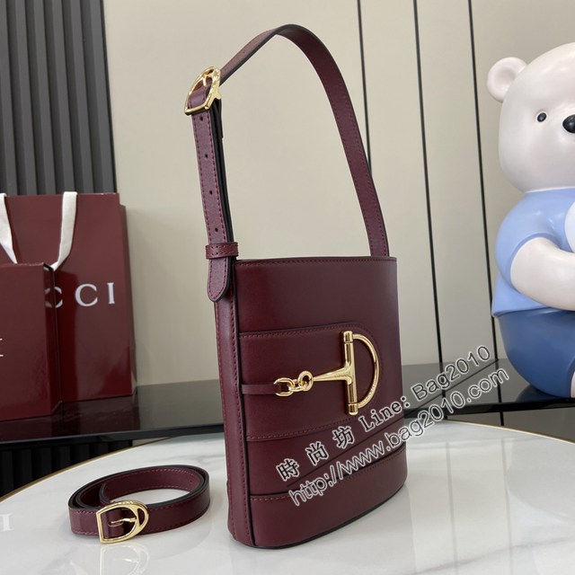 Gucci專櫃古馳2025春夏系列最新款檔案桶包手提單肩斜挎女包 jh2610型號：833665